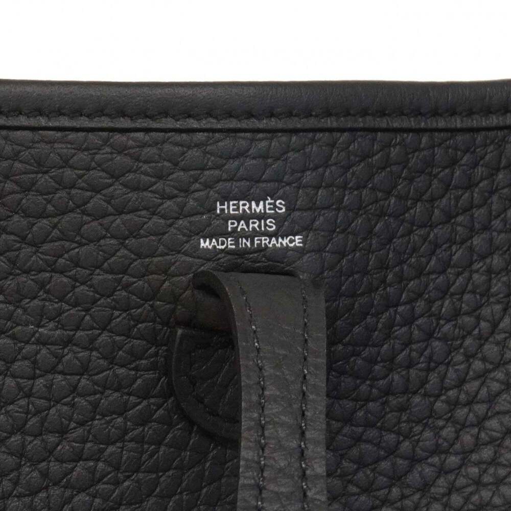 Hermes Evelyne TPM Shoulder Bag, Taurillon Clemence Leather, Black, K Stamp, ... - Picture 5 of 9
